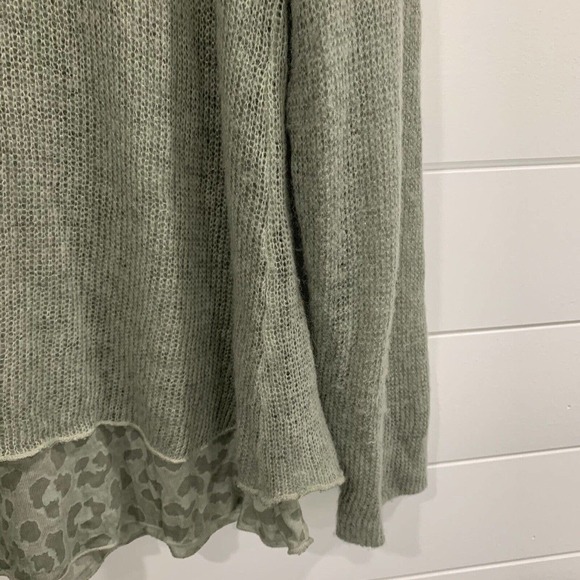 Ten-Oh-8 | Green Layered Long Sleeve Sweater- XL - Picture 7 of 8